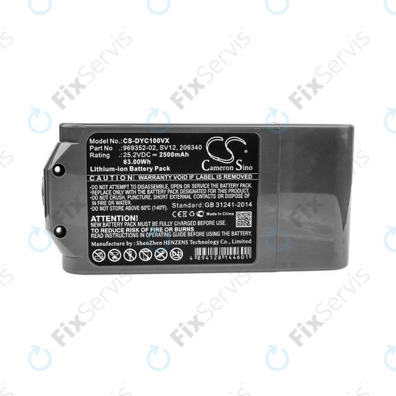Dyson V10 - Batéria 969352-02, SV12, 206340 Li-Ion 25.2V 2500mAh HQ
