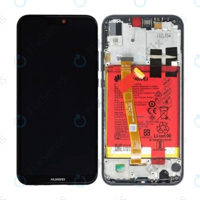 Huawei P20 Lite - LCD Displej + Dotykové Sklo + Rám + Batéria (Midnight Black) - 02351XTY, 02351VPR