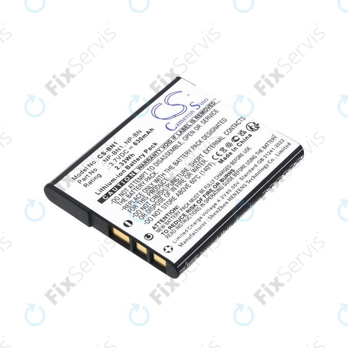 Batéria pre Sony Cyber-Shot DSC-TX20, TX9, 630mAh, Li-Ion, 3.7V, NP-BN1, HQ
