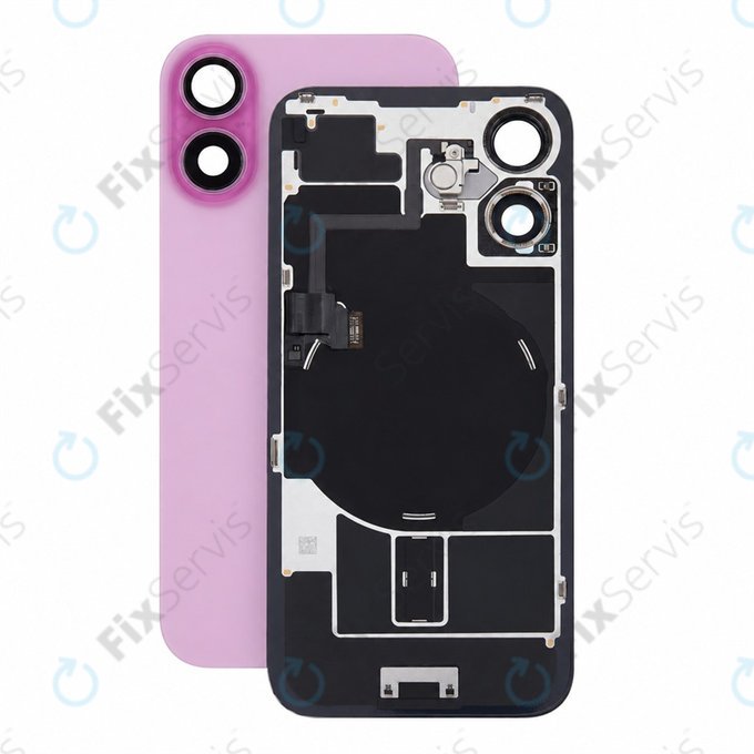 Sklo zadného housingu pre iPhone 16, Pink, Pulled A