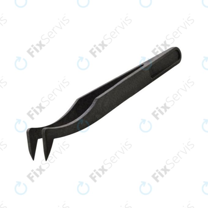 Plastová Antistatická Pinzeta s Prehnutou Ostrou Špičkou