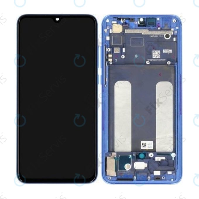 Xiaomi Mi 9 Lite - LCD Displej + Dotykové Sklo + Rám (Aurora Blue) - 561010033033, 5600040F3B00 Genuine Service Pack