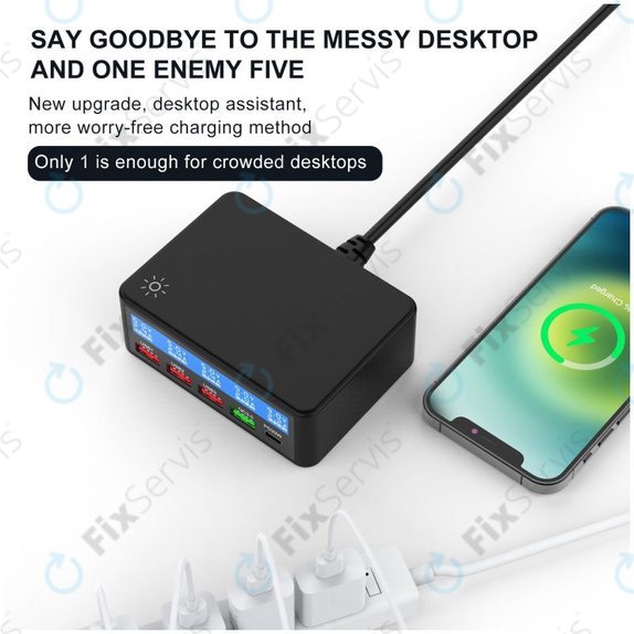 FixPremium - USB Servisná Nabíjacia Stanica s USB 3.0 a USB-C