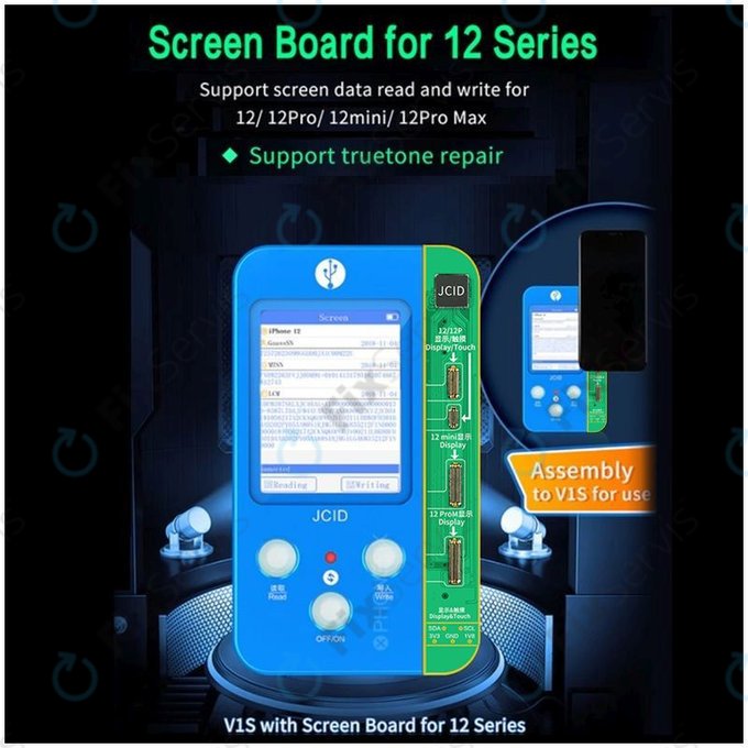 JC V1S, V1SE - JC V1S, V1SE - LCD doska pre iPhone 12, 12 mini, 12 Pro, 12 Pro Max (Upgraded Version)