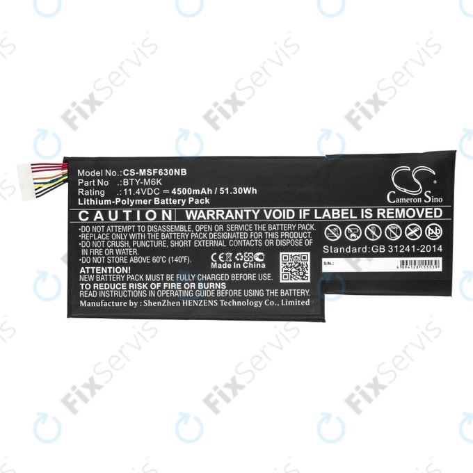 Batéria pre MSI GF63, MSI GF75, MSI GS63, 4500mAh, Li-Pol, 11.4V, BTY-M6K, HQ