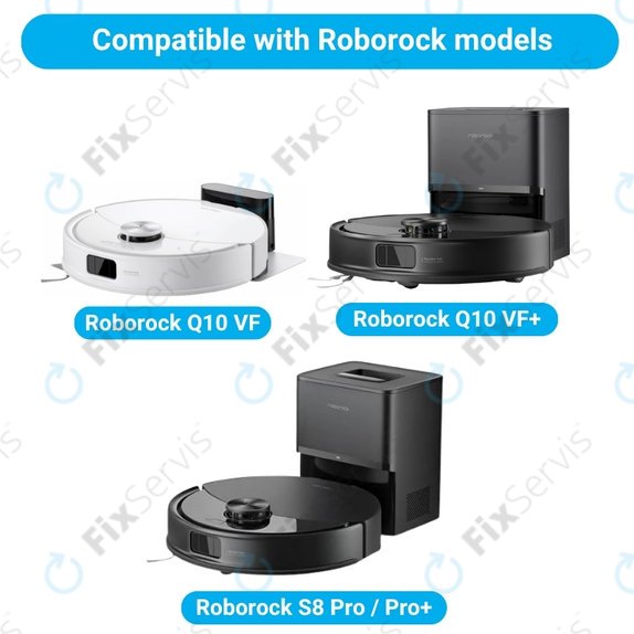 Sada náhradných dielov pre Xiaomi Roborock Q10 VF, Q10 VF+, S8 Pro, S8 Pro Plus (2x Hlavná kefa, 4x Filter, 4x Bočná kefa)