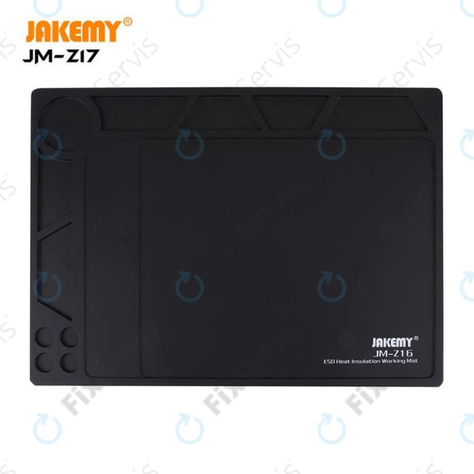 Jakemy JM-Z17 - ESD Teplovzdorná Silikónová Podložka - 36 x 26cm + Magnetická Podložka