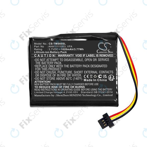 Batéria pre TomTom Start 60, 1020mAh, Li-Ion, 3.7V, VFA, HQ