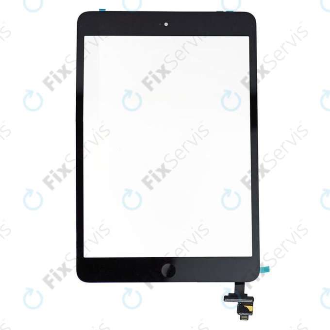 Apple iPad Mini, Mini 2 - Dotykové Sklo + IC Konektor (Black)