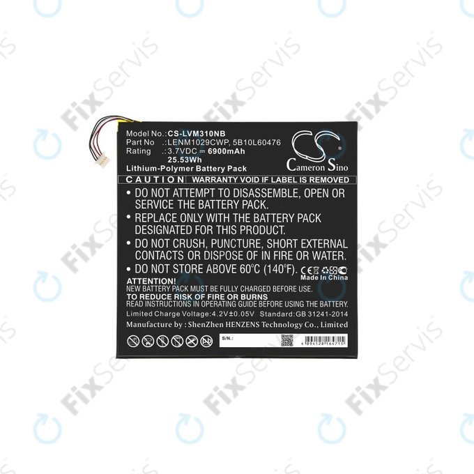 Batéria pre Lenovo Miix 300, Miix 310, 6900mAh, Li-Pol, 3.7V, LENM1029CWP, HQ