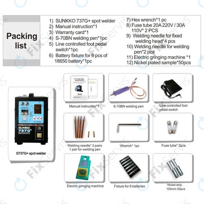 Sunkko 737G+ - Bodová Zváračka Batérií (4.3KW)