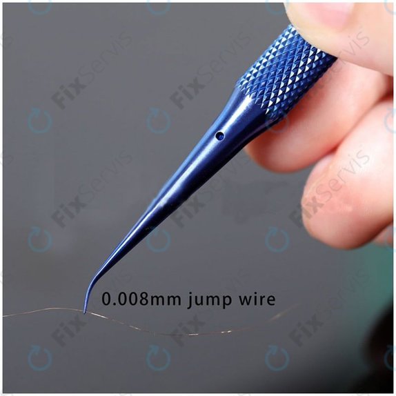 2UUL BlueT Curved Head - Titánová Pinzeta so Zakrivenou Hlavou (Hrot 0.1mm)