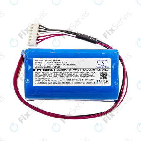 Batéria pre Marshall Kilburn II, II V2, 6400mAh, Li-Ion, 7.4V, TF18650-3200-4S2PA, HQ