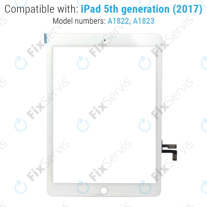 Apple iPad (5th Gen 2017) - Dotykové Sklo + Tlačidlo Domov (Silver)