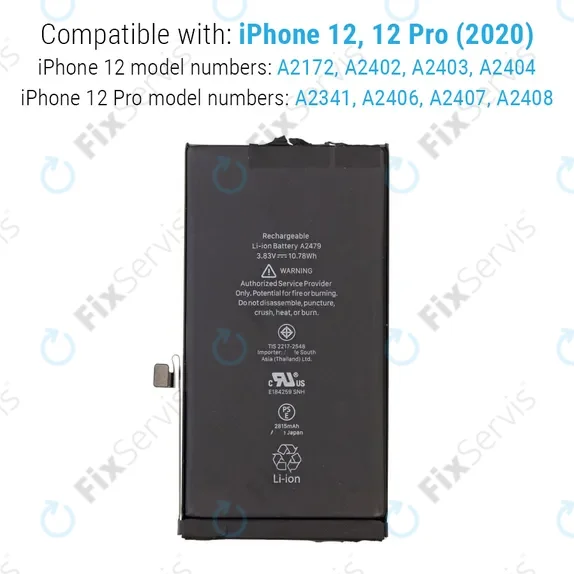 Batéria pre iPhone 12, 12 Pro, 2815mAh