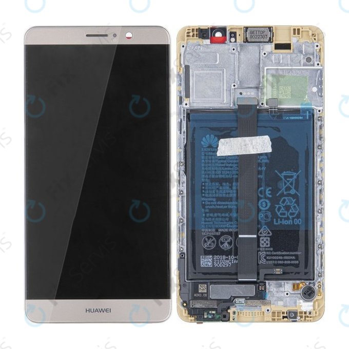 Huawei Mate 9 - LCD Displej + Dotykové Sklo + Rám + Batéria (Champagne Gold) - 02350YXL Genuine Service Pack