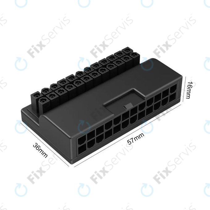 ATX 24-pin 90° napájací adaptér pre základnú dosku