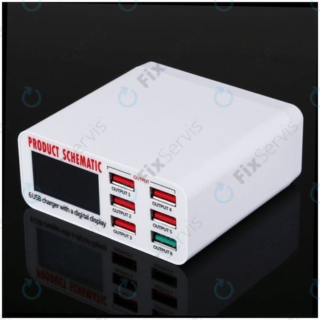 Product Schematic 896 - USB Servisná Nabíjacia Stanica s USB 3.0