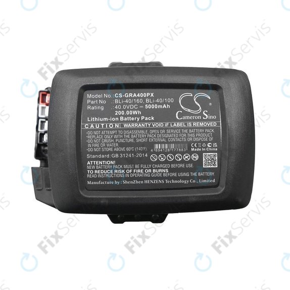 Batéria pre Gardena Powercut Li40/30, Powermax Li-40/41, 5000mAh, Li-Ion, 40V, BLi-40/160, BLi-40/100, HQ