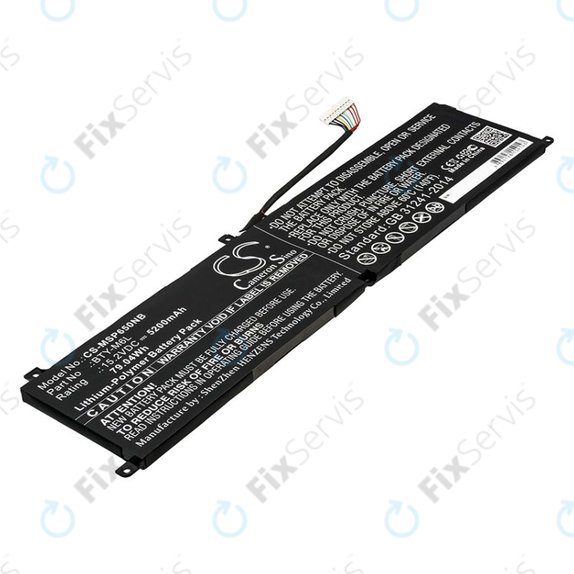 Batéria pre MSI GS65 Stealth Thin, PS63, P65 Creator 8RF, 5200mAh, Li-Pol, 15.2V, BTY-M6L, HQ