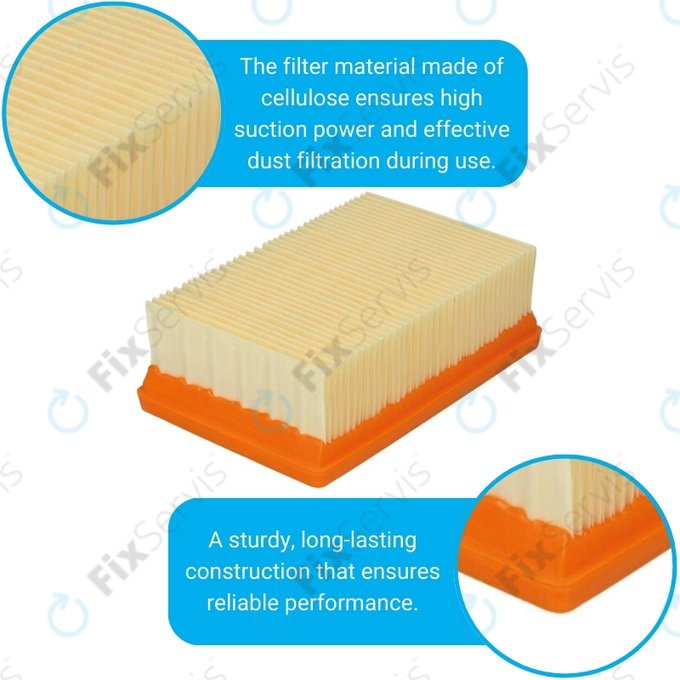 Kärcher WD-series, MV-series, KWD-series - Plochý Prachový Filter