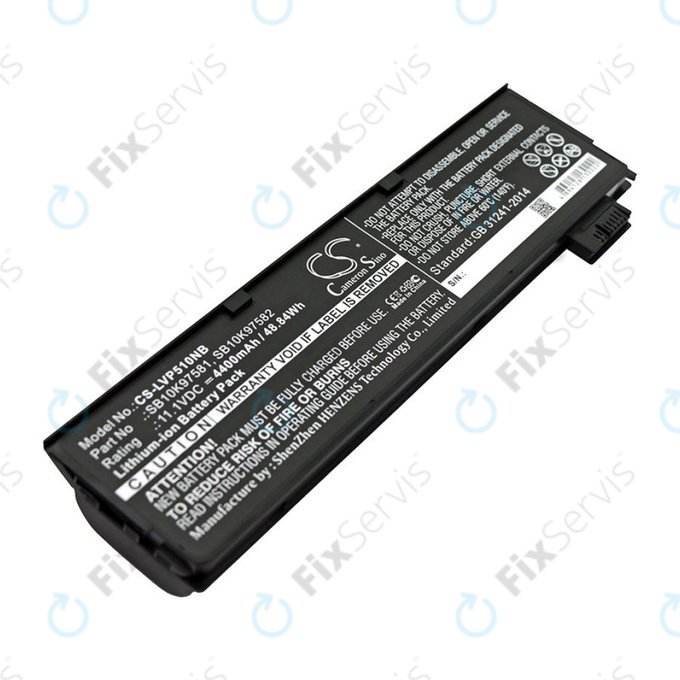 Batéria pre Lenovo ThinkPad P51, T470, T570, 4400mAh, Li-Ion, 11.1V, SB10K97581, HQ