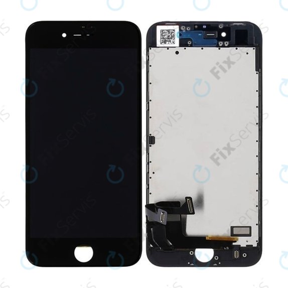 Displej In-Cell pre iPhone 8, SE (2020), SE (2022), Black, Dotykové sklo s rámom, FixPremium