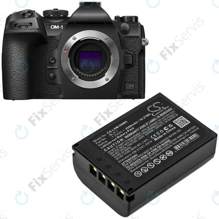 Batéria pre Olympus OM SYSTEM OM-1, OM-1 Mirrorless, 2260mAh, Li-Ion, 7.2V, BLX-1, HQ