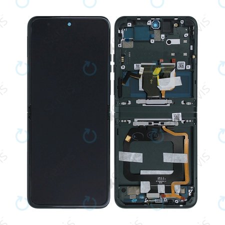 Motorola Razr 40 - LCD Displej + Dotykové Sklo + Rám (Sage Green) - 5D68C22834 Genuine Service Pack