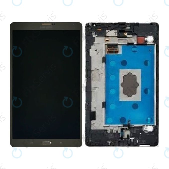 Samsung Galaxy Tab S 8.4 T700 - LCD Displej + Dotykové Sklo + Rám (Titanium Bronze) - GH97-16047B Genuine Service Pack