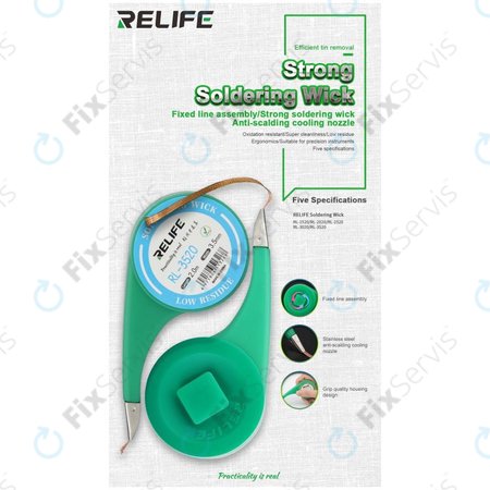 Relife RL-1520 - Spájkovací Knôt pre Odstránenie Prebytočného Cínu (1,5 mm)