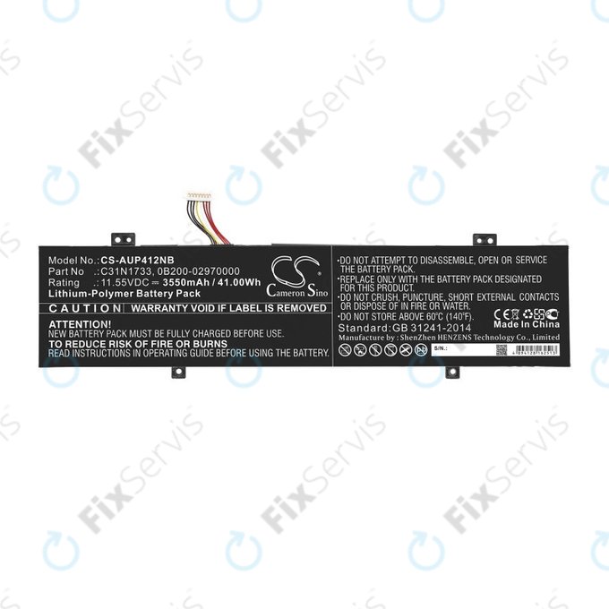 Batéria pre Asus VivoBook Flip 14 Tp412fa/ua, 3550mAh, Li-Pol, 11.55V, C31N1733, HQ