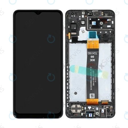 Samsung Galaxy A13 5G A136B - LCD Displej + Dotykové Sklo + Rám (Black) - GH82-29077A, GH82-29078A Genuine Service Pack