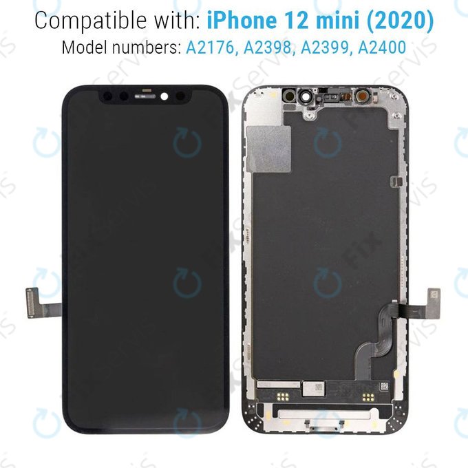 Apple iPhone 12 Mini - LCD Displej + Dotykové Sklo + Rám Hard OLED FixPremium