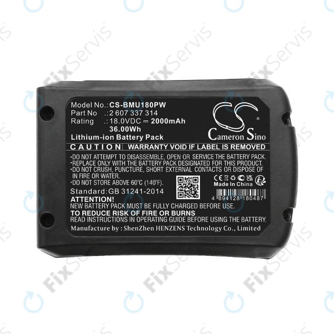 Bosch 18V  - Batéria 2 607 337 314 Li-Ion 18.0V 2000mAh HQ