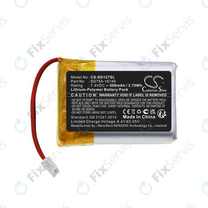 Batéria pre Sportdog Sd-1275/875, 500mAh, Li-Pol, 7.4V, SDT54-16749, HQ