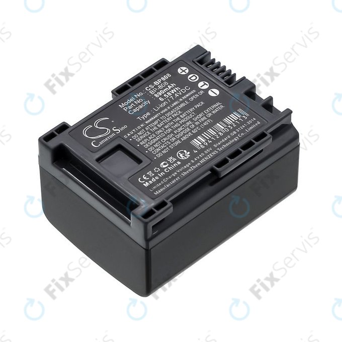Batéria pre Canon FS10, FS11, FS100, 890mAh, Li-Ion, 7.4V, BP-808, HQ