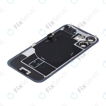 Apple iPhone 16 Plus - Sklo Zadného Housingu + Sklíčko Kamery + Kovový Pliešok + Magsafe Magnet (Black)