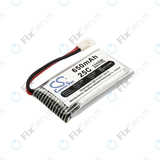 Batéria pre Hubsan X4 H107, 650mAh, Li-Pol, 3.7V, H107C-A24, HQ