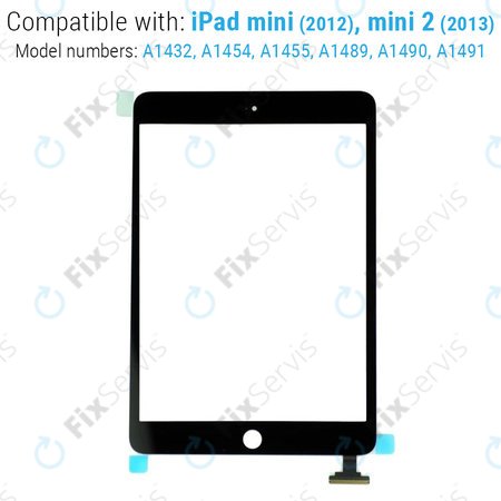 Apple iPad Mini, Mini 2 - Dotykové Sklo (Black)