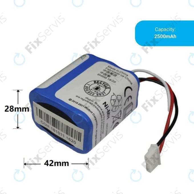 iRobot Braava 2000, 300, 380, 380T, 381, 390, Mint 5200, Mint Plus 5200, Proscenic JOJO Professional - Batéria GPRHC202N026, 4409709, W206001001399 Ni-MH 7.2V 2500mAh