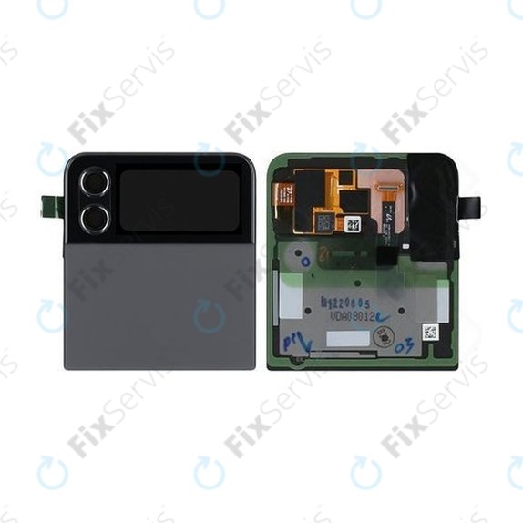 Samsung Galaxy Z Flip 4 F721B - LCD Displej + Dotykové Sklo + Rám (Vonkajší) (Graphite) - GH97-27947A Genuine Service Pack