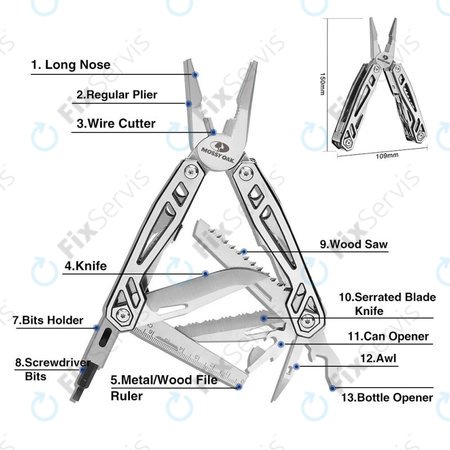Mossy Oak - Multifunkčné Kliešte z Nerez Ocele 21in1