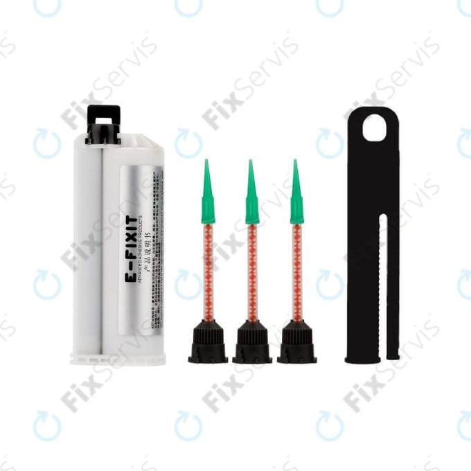 E-Fixit F14167 - AEF Štrukturálne Lepidlo na Zadné Sklá, Šošovky a LCD Rámy + Lepiaca Pištoľ