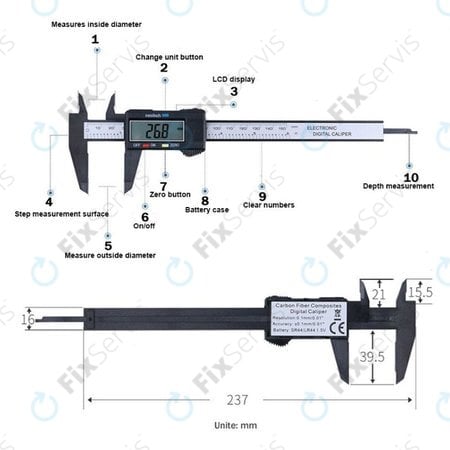 ProStormer - Posuvné Meradlo - Šuplera Plastová (150mm)