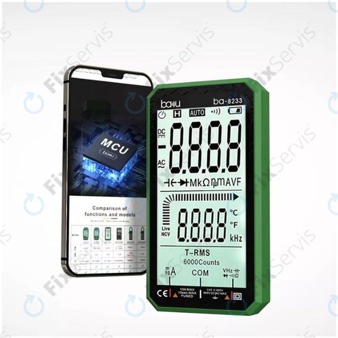 Baku BA-8233 - Profesionálny Digitálny Multimeter s Dotykovým Displejom