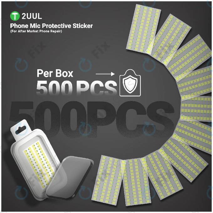 Ochranné nálepky na mikrofón telefónu, 2UUL DA32, 500ks/balenie