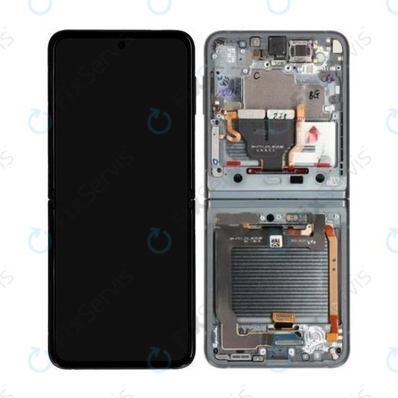 Samsung Galaxy Z Flip 3 F711B - LCD Displej + Dotykové Sklo + Rám (Green) - GH82-26273C Genuine Service Pack