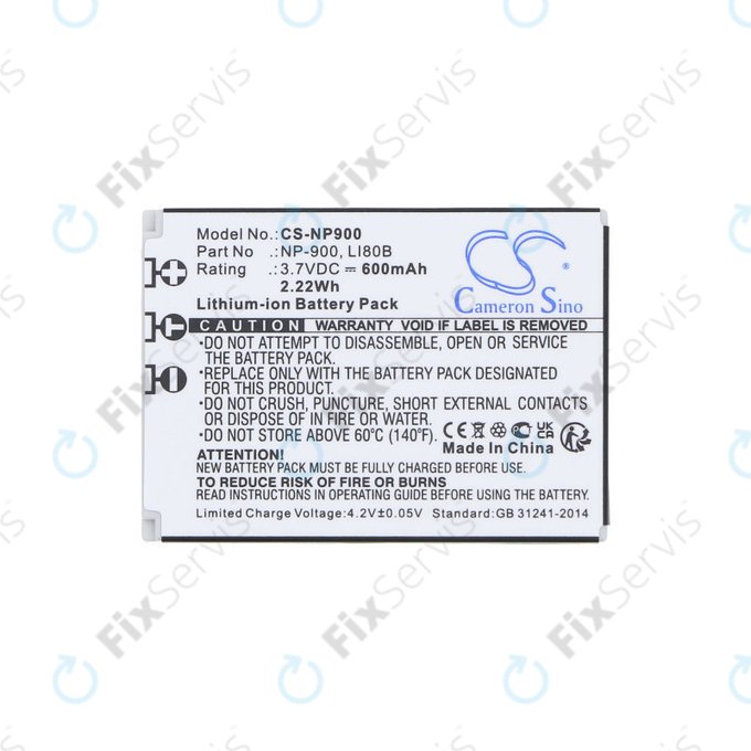 Batéria pre Agfa, Aosta, Avant, Benq, Minolta, Olympus, Polaroid, 600mAh, Li-Ion, 3.7V, Li-80B, HQ