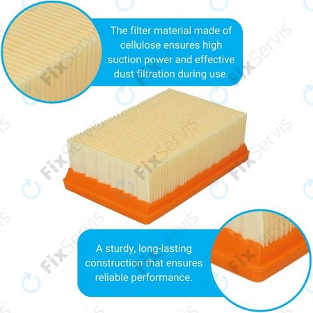 Kärcher WD-series, MV-series, KWD-series - Plochý Prachový Filter